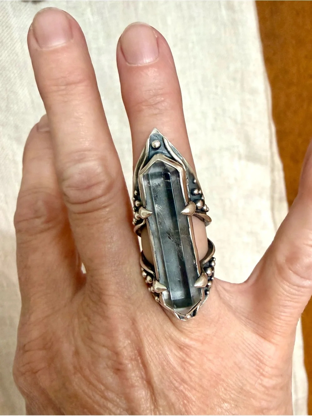 Acid Queen Jewelry Open Amplifier Ring, US 6.5 - Picture 8 of 16